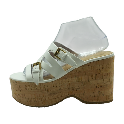 White Wedged Sandals