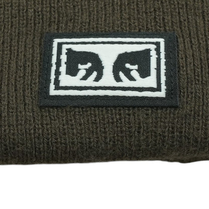 Brown Knit Eyes Beanie