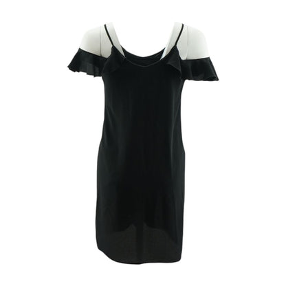 Black Solid Mini Dress