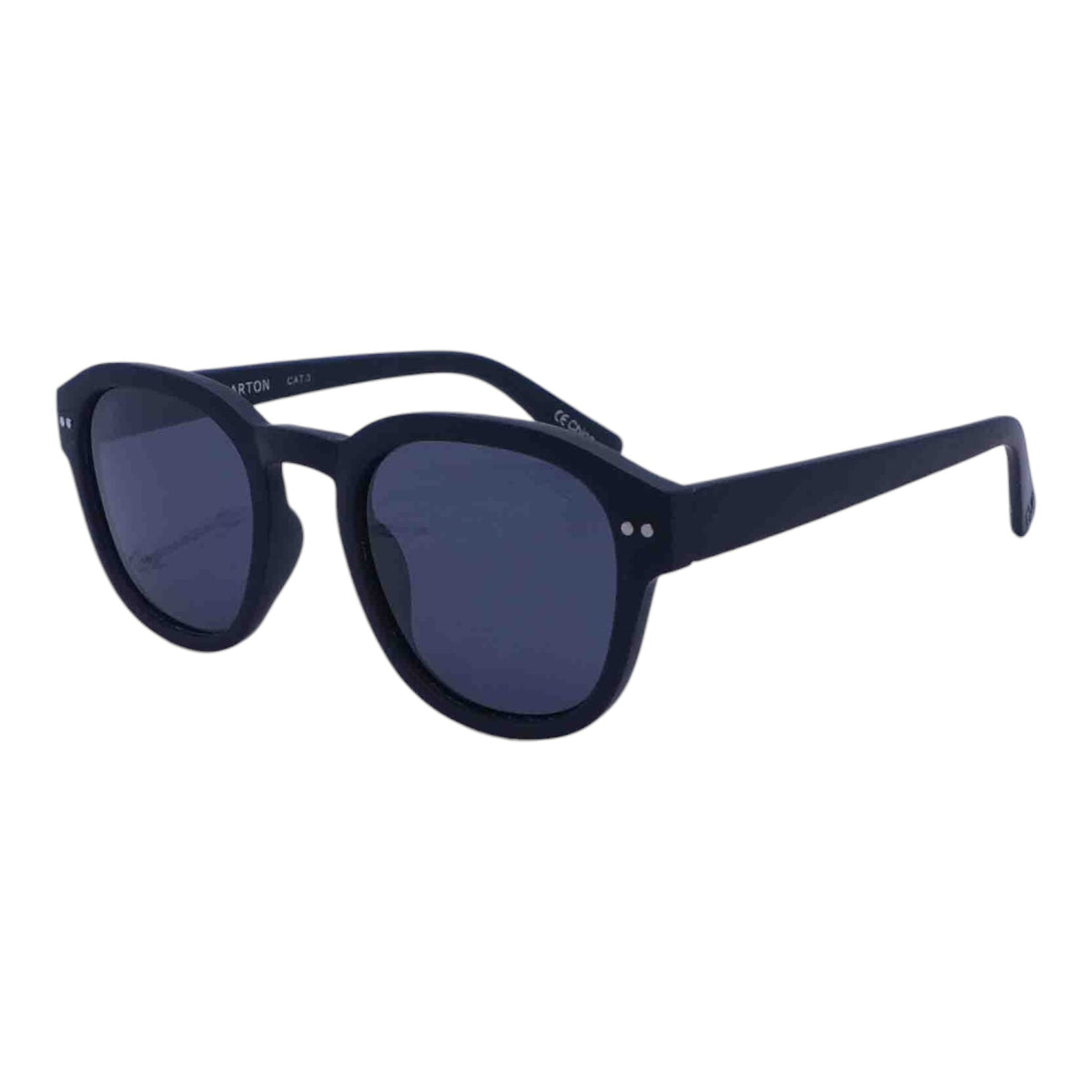 Black Barton Round Sunglasses