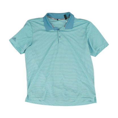 Green Striped Short Sleeve Polo