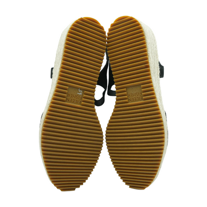 Black Wedged Sandals