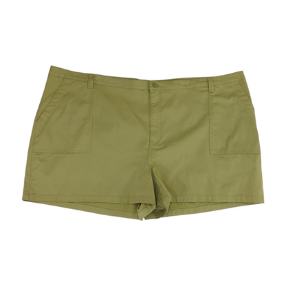 Green Plus Solid Chino Shorts