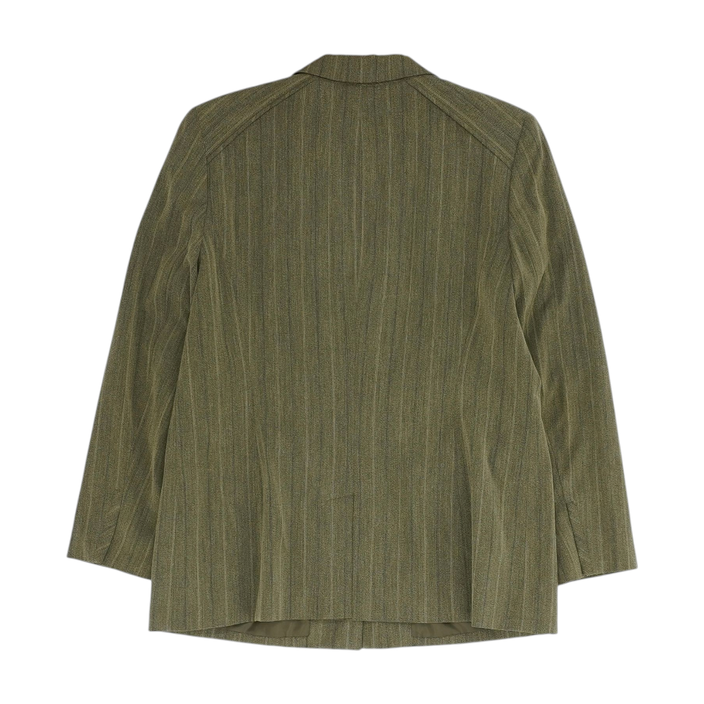 Green Striped Blazer
