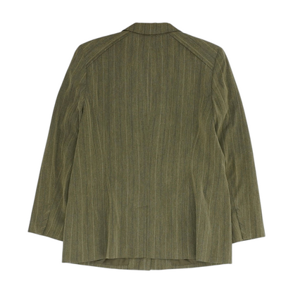 Green Striped Blazer