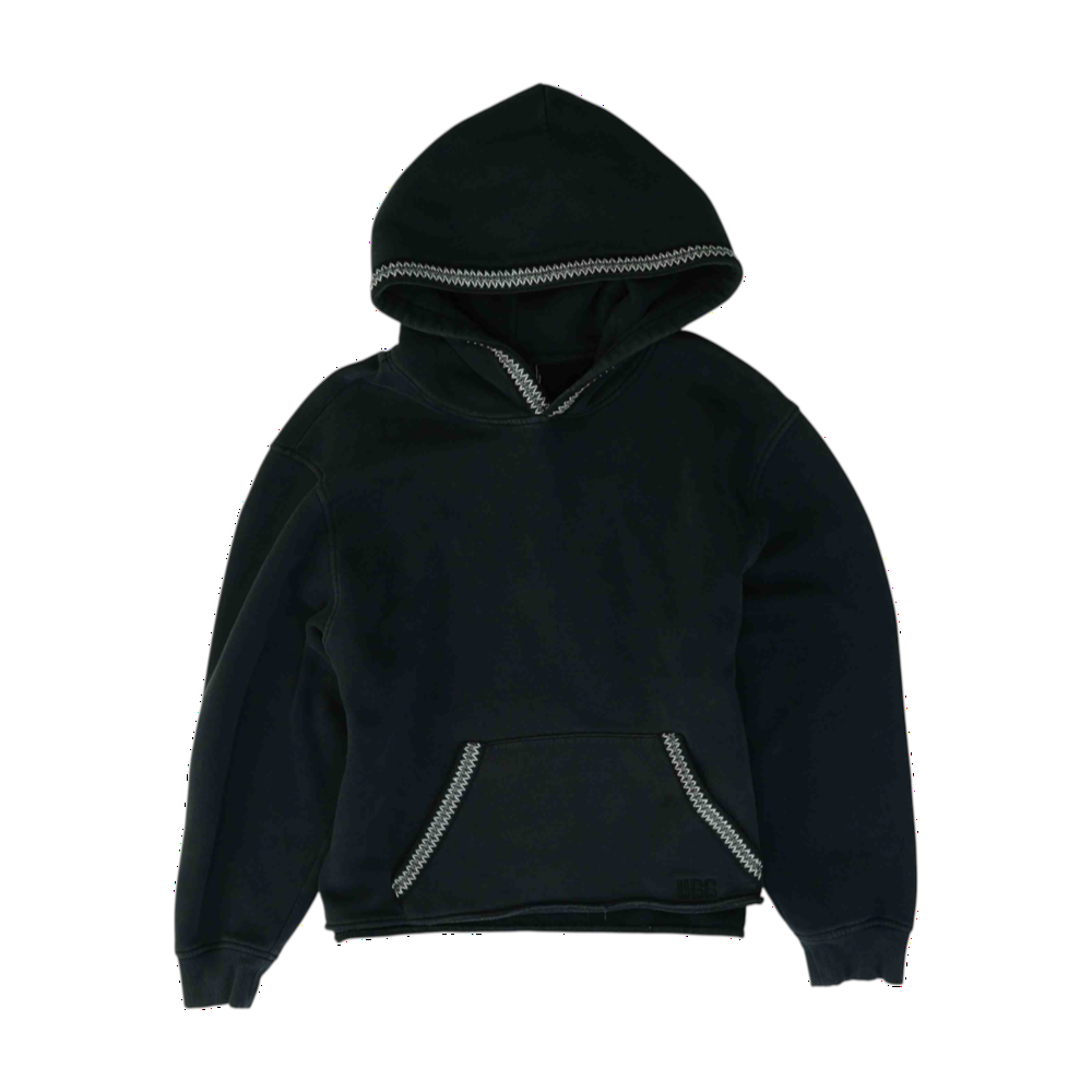 Black Solid Hoodie Pullover