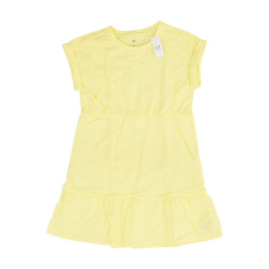 Gap Kids Neon Yellow Solid Midi Dress – Image 1