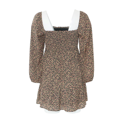 Black Floral Mini Dress
