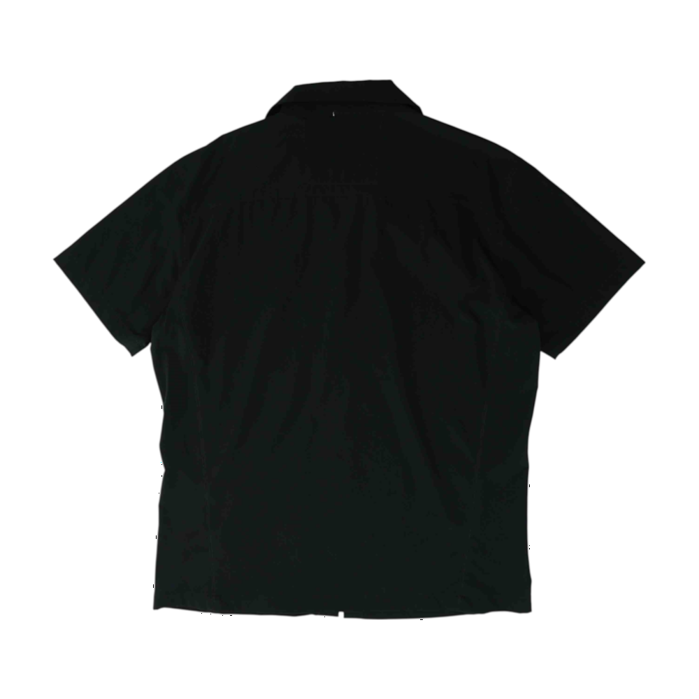 Black Solid Outdoor Button Down