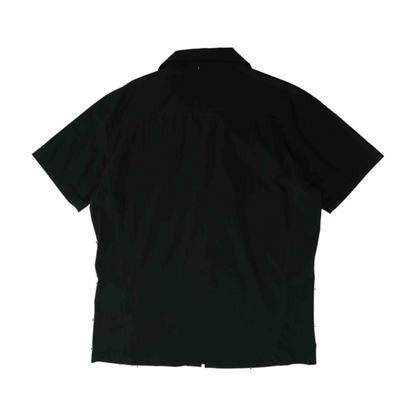 Black Solid Outdoor Button Down