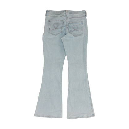 Blue Long Wide Leg Jeans