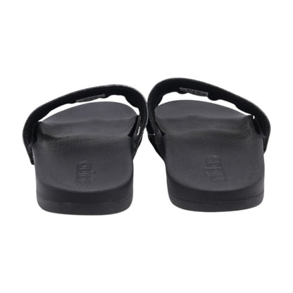 Black Casual Slide Sandals