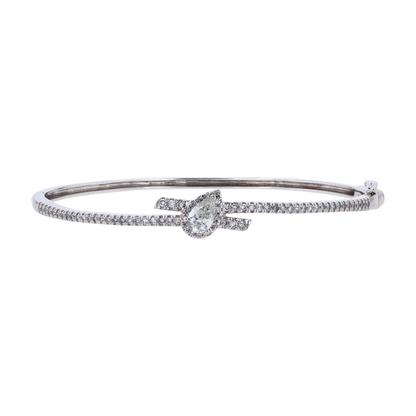 1 ctw 14K White Gold Diamond Bangle Bracelet