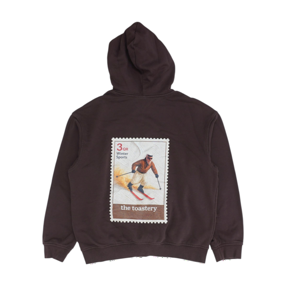 Brown Solid Hoodie Pullover