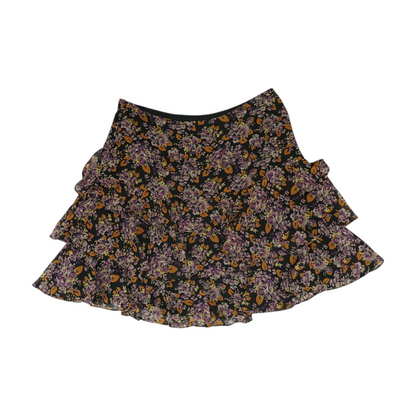 Purple Floral Mini Skirt