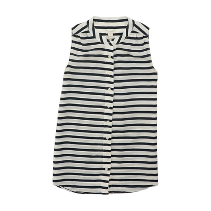 Navy Striped Blouse