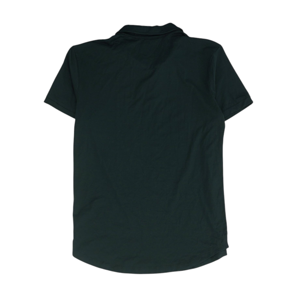 Black Solid Short Sleeve Polo