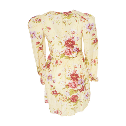 Yellow Floral Mini Dress
