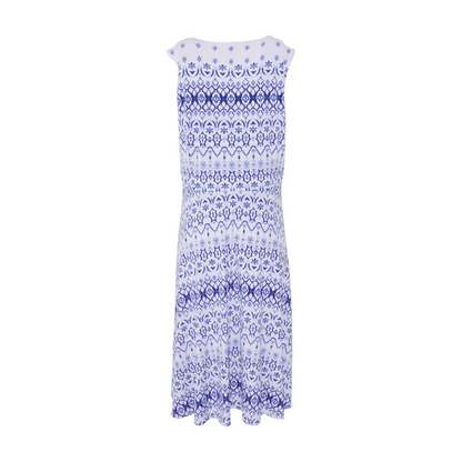 White Abstract Midi Dress