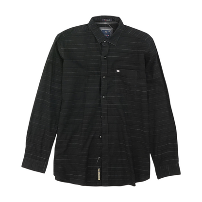 Black Striped Long Sleeve Button Down