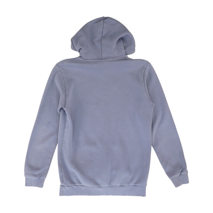 Blue Solid Hoodie Pullover