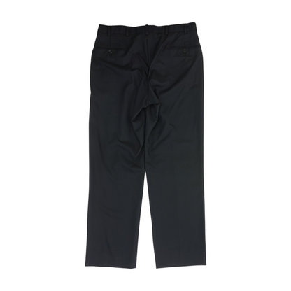 Navy Herringbone Regular Pants