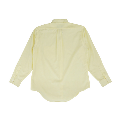 Yellow Solid Long Sleeve Button Down