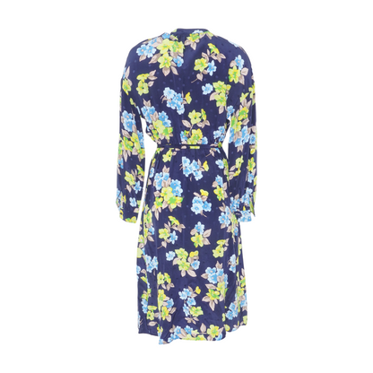 Navy Floral Midi Dress