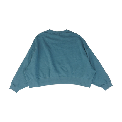 Blue Solid Sweatshirt Pullover