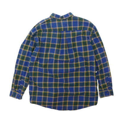 Blue Plaid Flannel Button Down