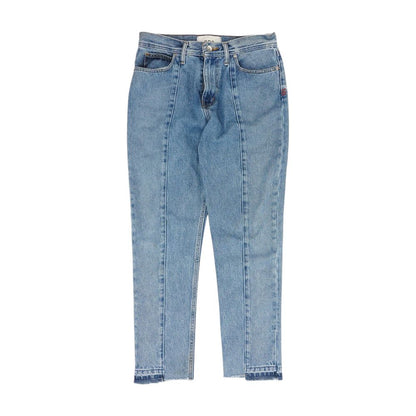 Blue High Rise Slim Leg Jeans