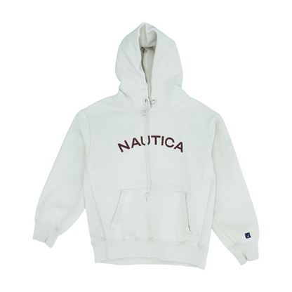 Beige Solid Hoodie Pullover