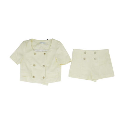 Yellow Solid Short Set