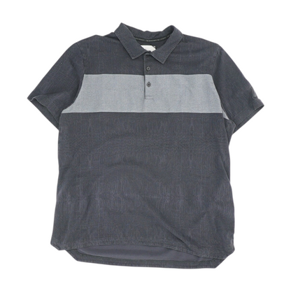 Charcoal Color Block Short Sleeve Polo