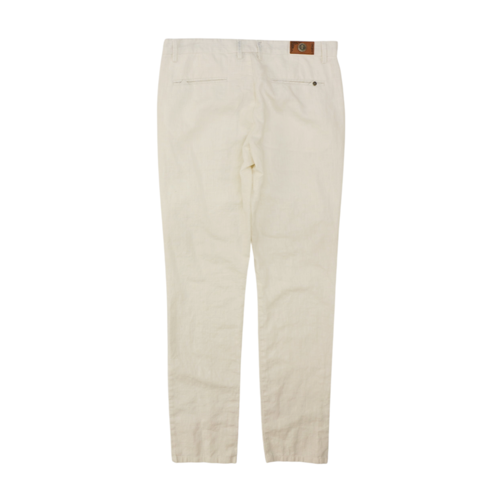 White Slim Pants
