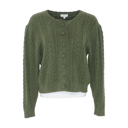 Green Cardigan Sweater