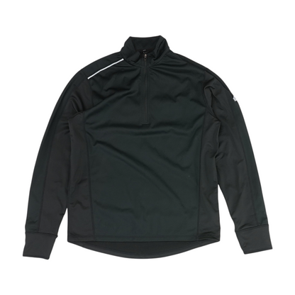 Black Solid 1/4 Zip Pullover