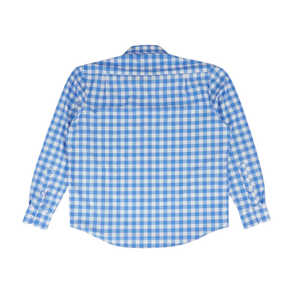 Blue Check Long Sleeve Button Down