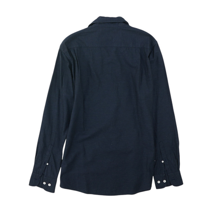 Navy Solid Long Sleeve Button Down