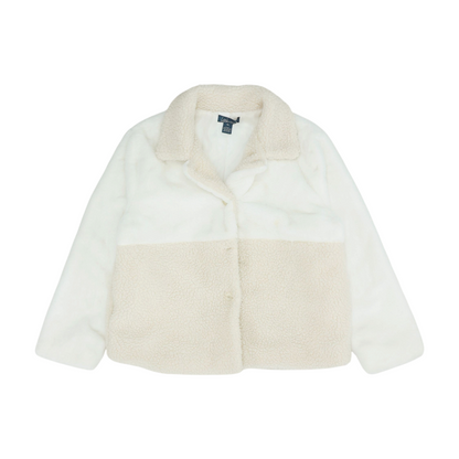 White Petite Color Block Jacket