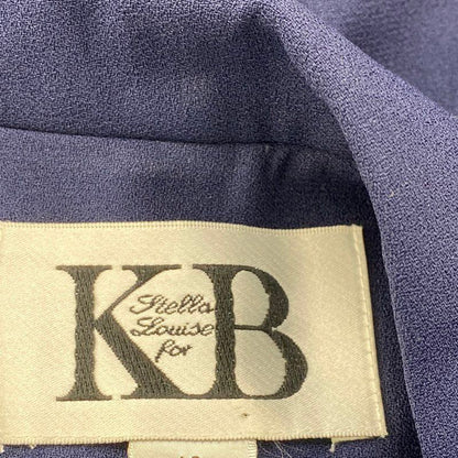 Vintage Navy Embroidery Detail Blazer and Skirt Set