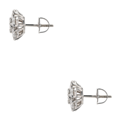 3 3/8 ctw Sterling Silver Lab Grown Diamond Statement Earrings