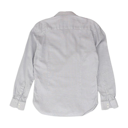 Blue Geometric Long Sleeve Button Down