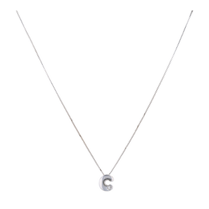 18K White Gold Diamond Pendant Necklace