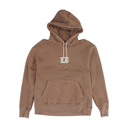 Brown Solid Hoodie Pullover