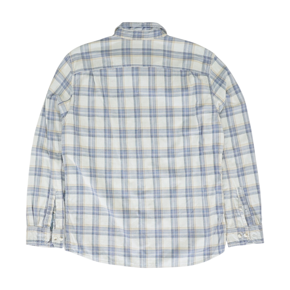 White Check Long Sleeve Button Down
