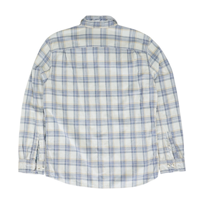 White Check Long Sleeve Button Down