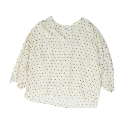Beige Graphic Blouse
