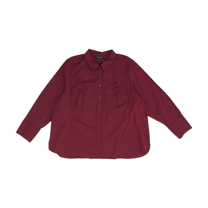 Red Plus Button Down