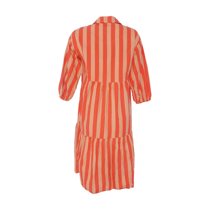 Red Striped Midi Dress